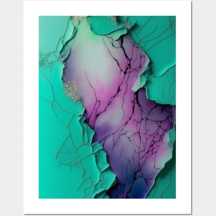 Aqua On The Surface - Abstract Alcohol Ink Resin Art Posters and Art